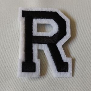 Embroidered Iron on Patch and Pin Multicolor Letter R, NWOT unbranded